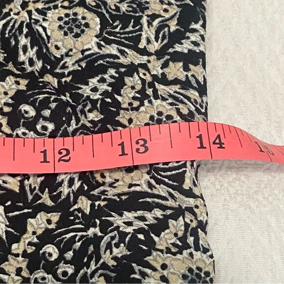 Zara Trafaluc Black Tan Velvet Yoke  Tassel V-Neck Mini Dress Size Small - Picture 5 of 9